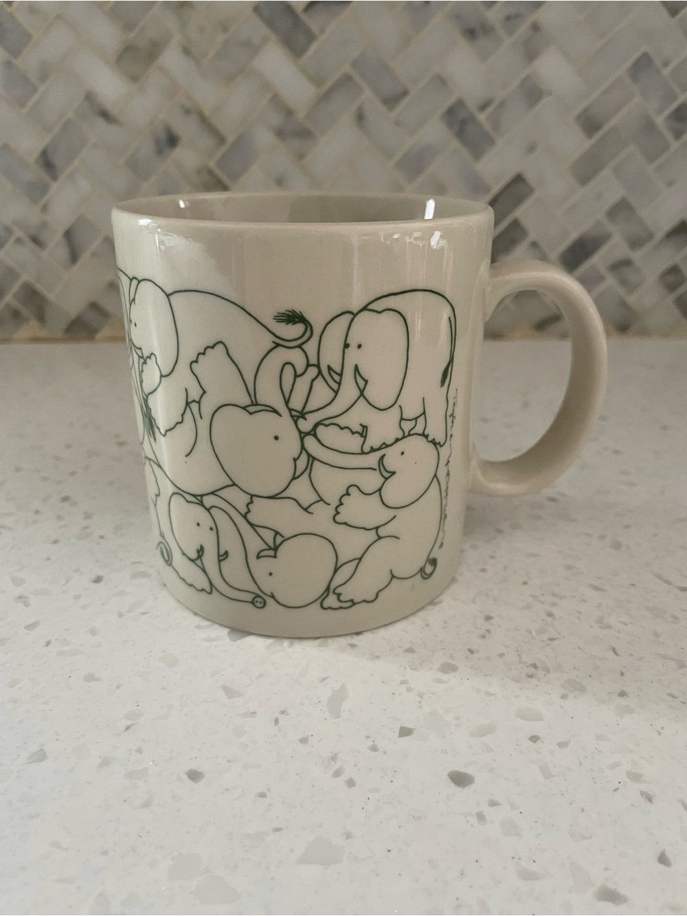 VintageTaylor & Ng Naughty Elephant Mug Made In Japan 1979 Adult Elephants